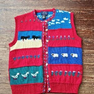 Vintage Allen Lolly Pure Wool Sweater Vest